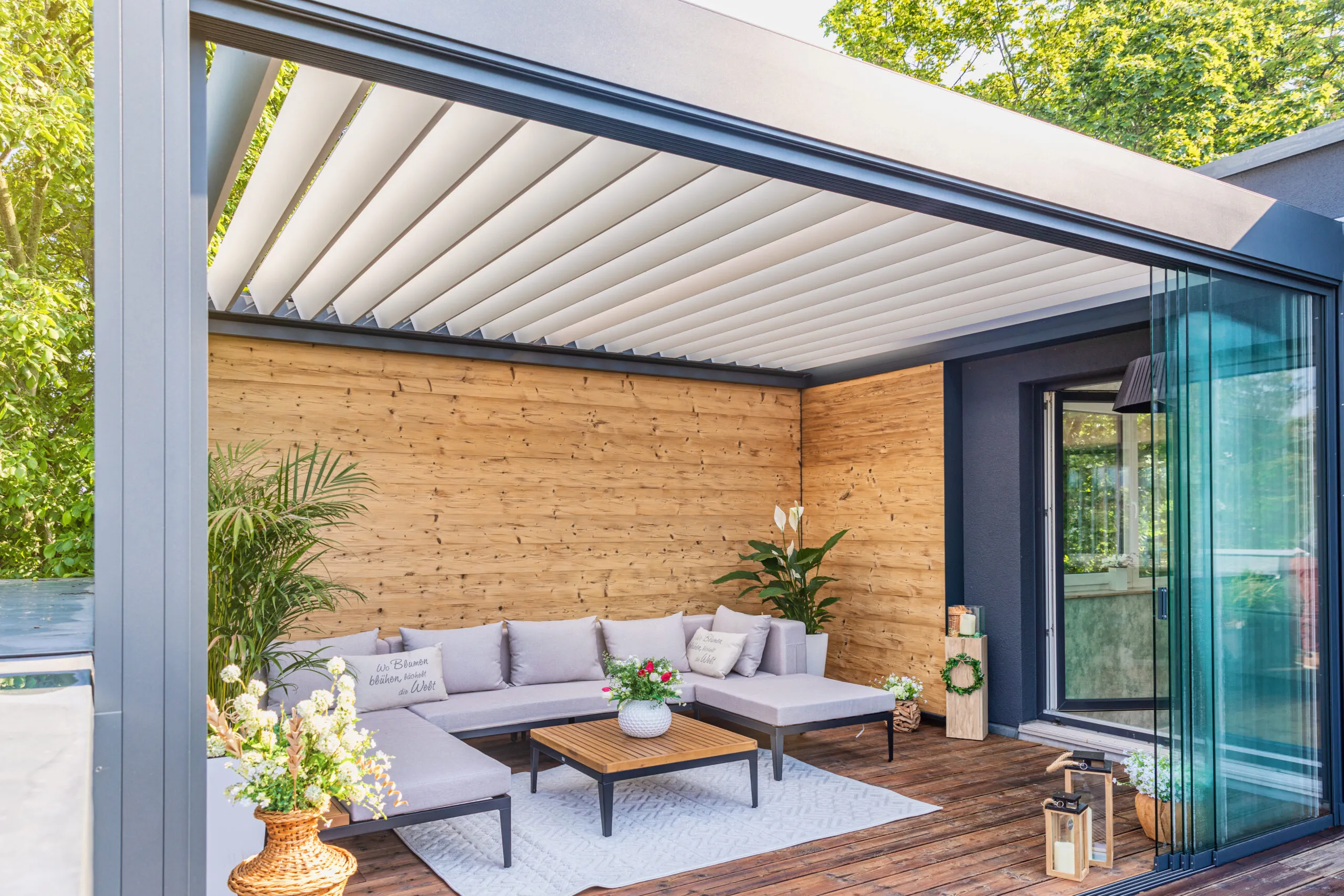 Terrassenüberdachung auf Dachterrasse