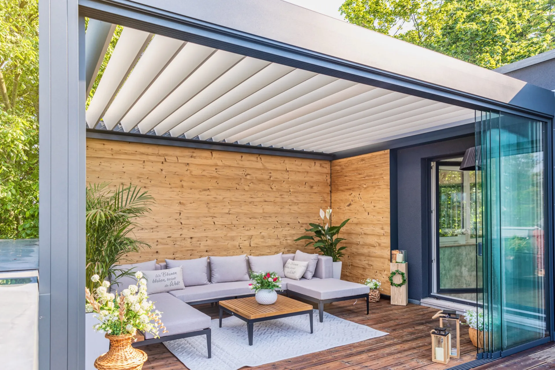 Terrassenüberdachung auf Dachterrasse