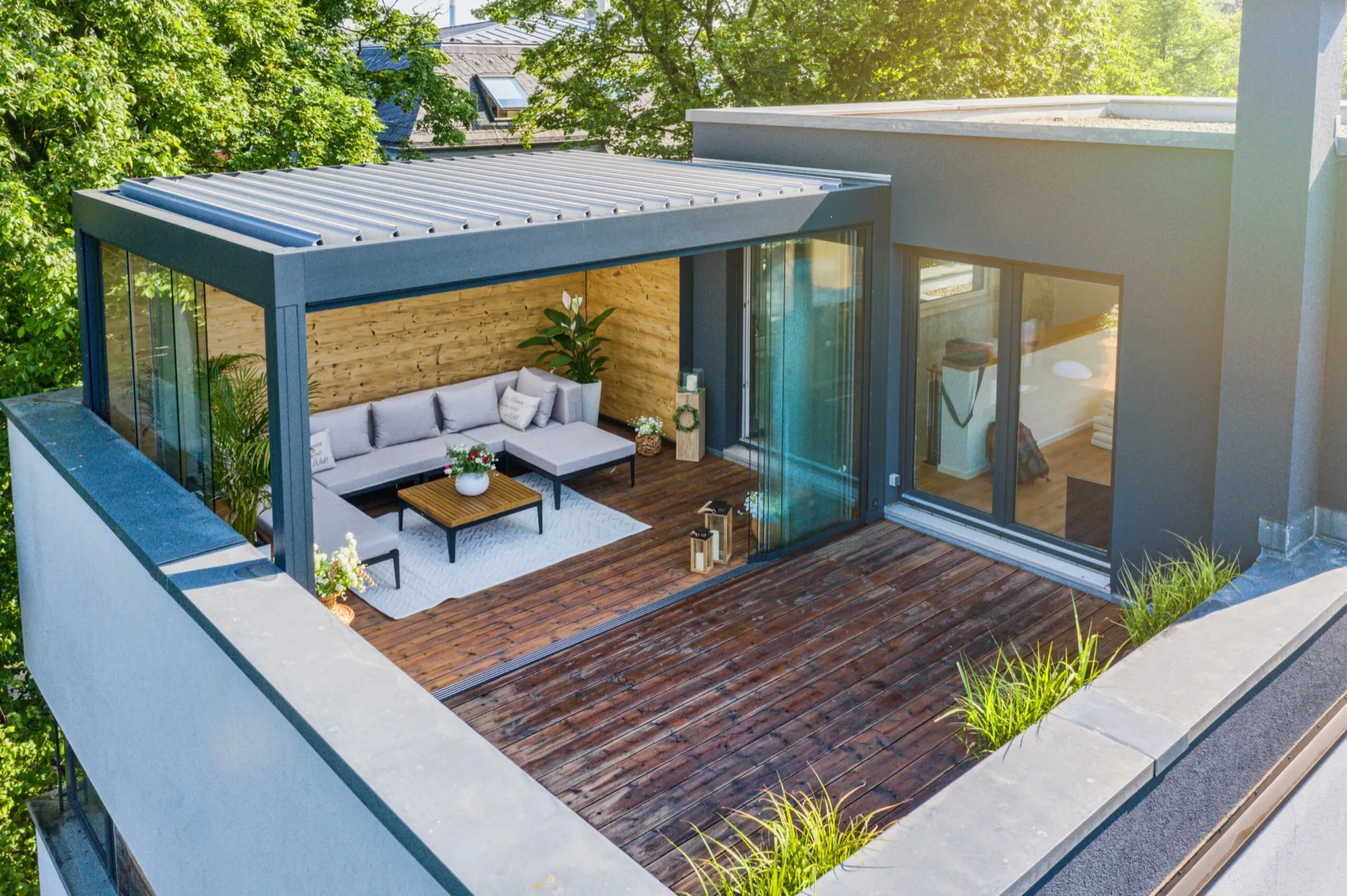 Terrassenüberdachung auf Dachterrasse in Chemnitz – Bild 3