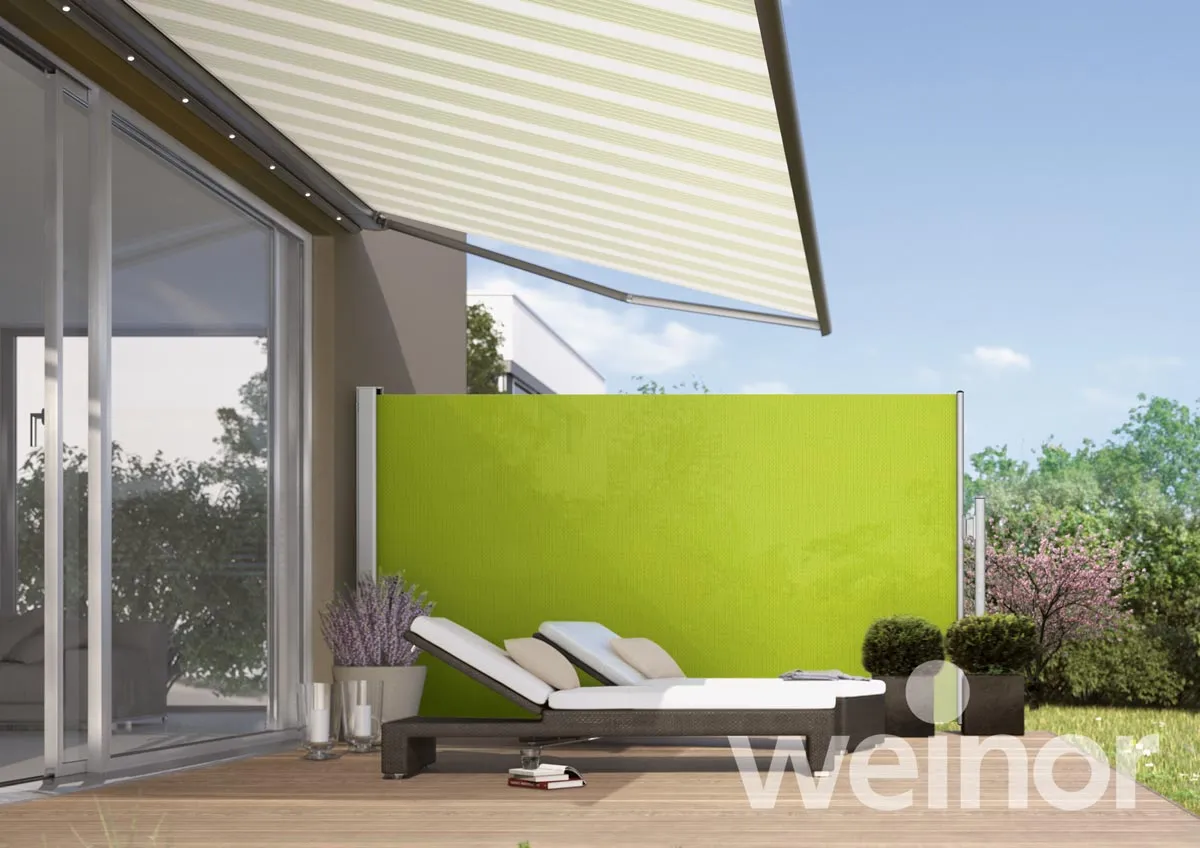 weinor Seitenmarkise als Sicht- und Windschutz
